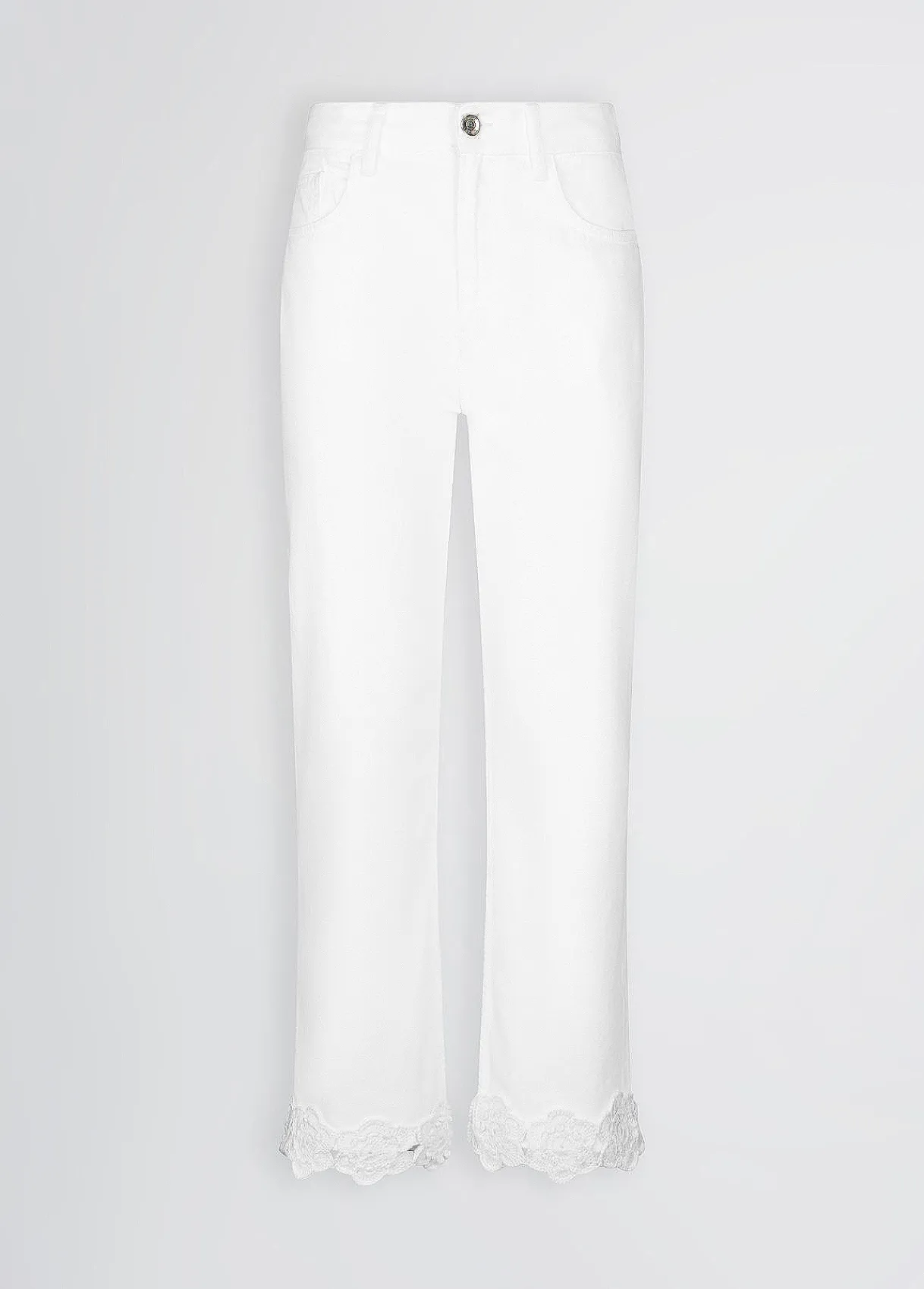 Liu Jo Pantalon droit avec broderie en crochet|Femme Pantalons