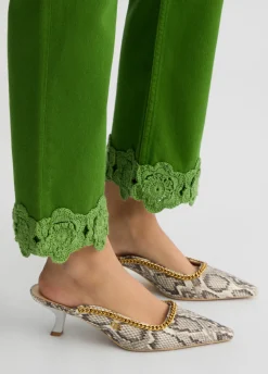 Liu Jo Pantalon droit avec broderie en crochet|Femme Pantalons