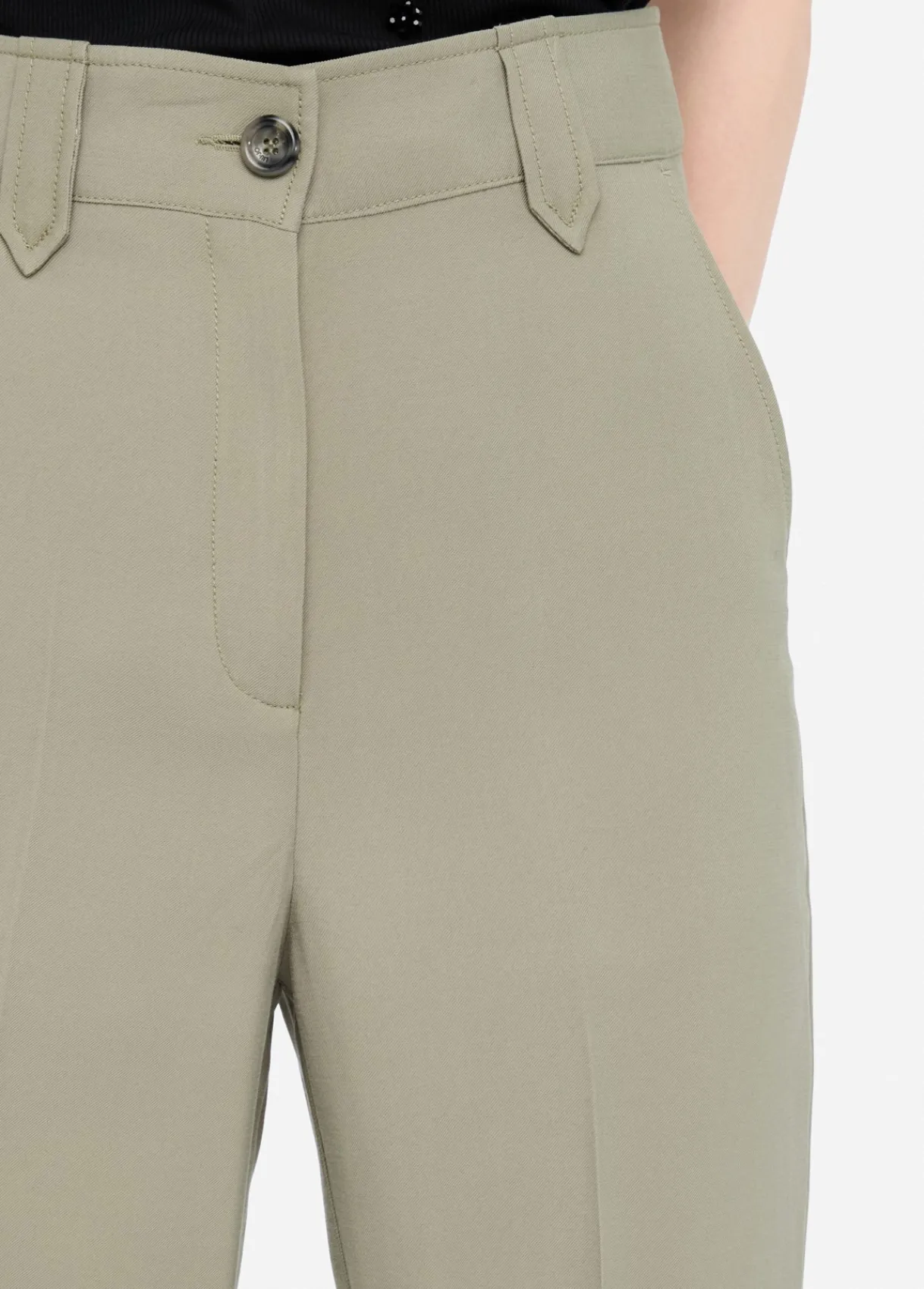 Liu Jo Pantalon droit en gabardine|Femme Pantalons