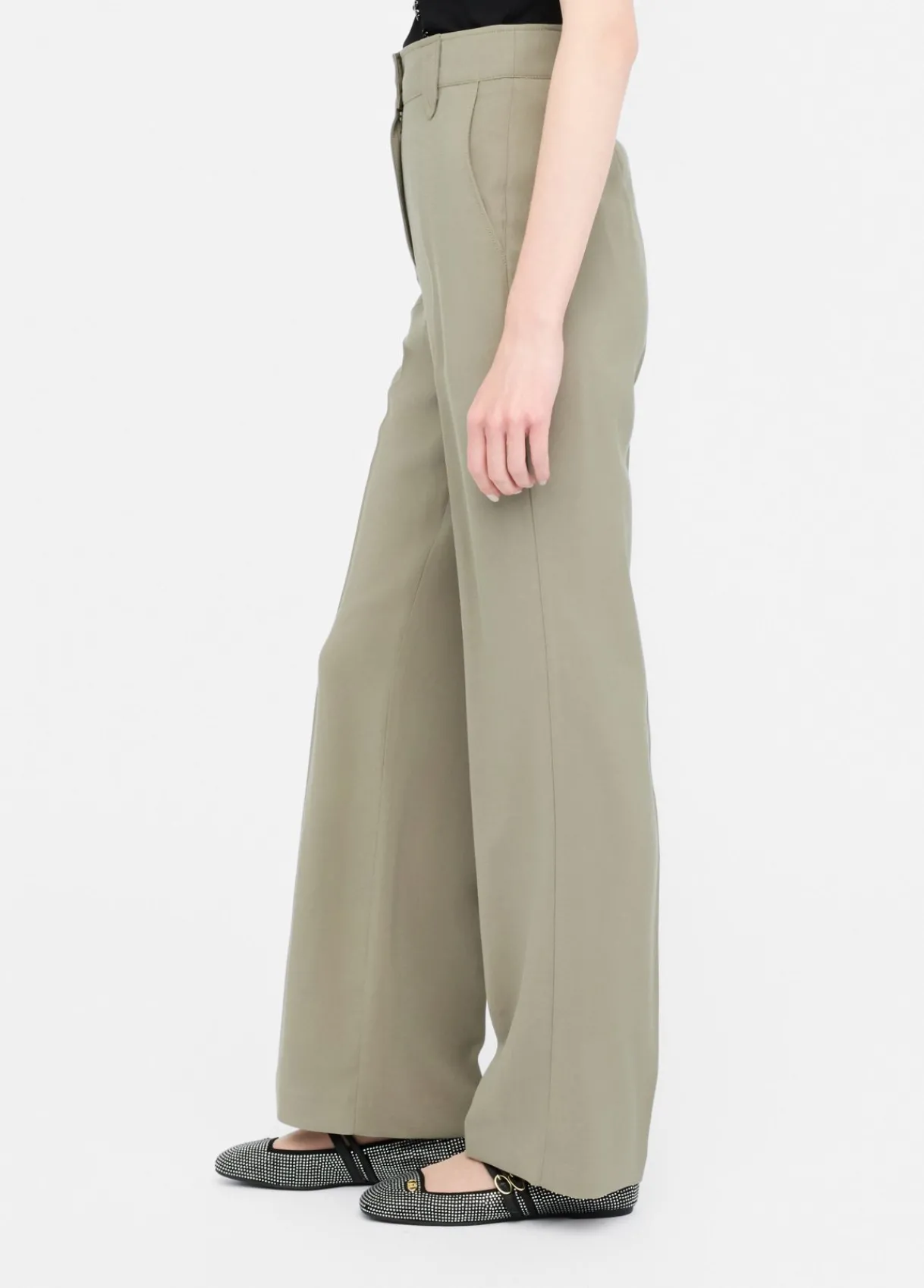Liu Jo Pantalon droit en gabardine|Femme Pantalons