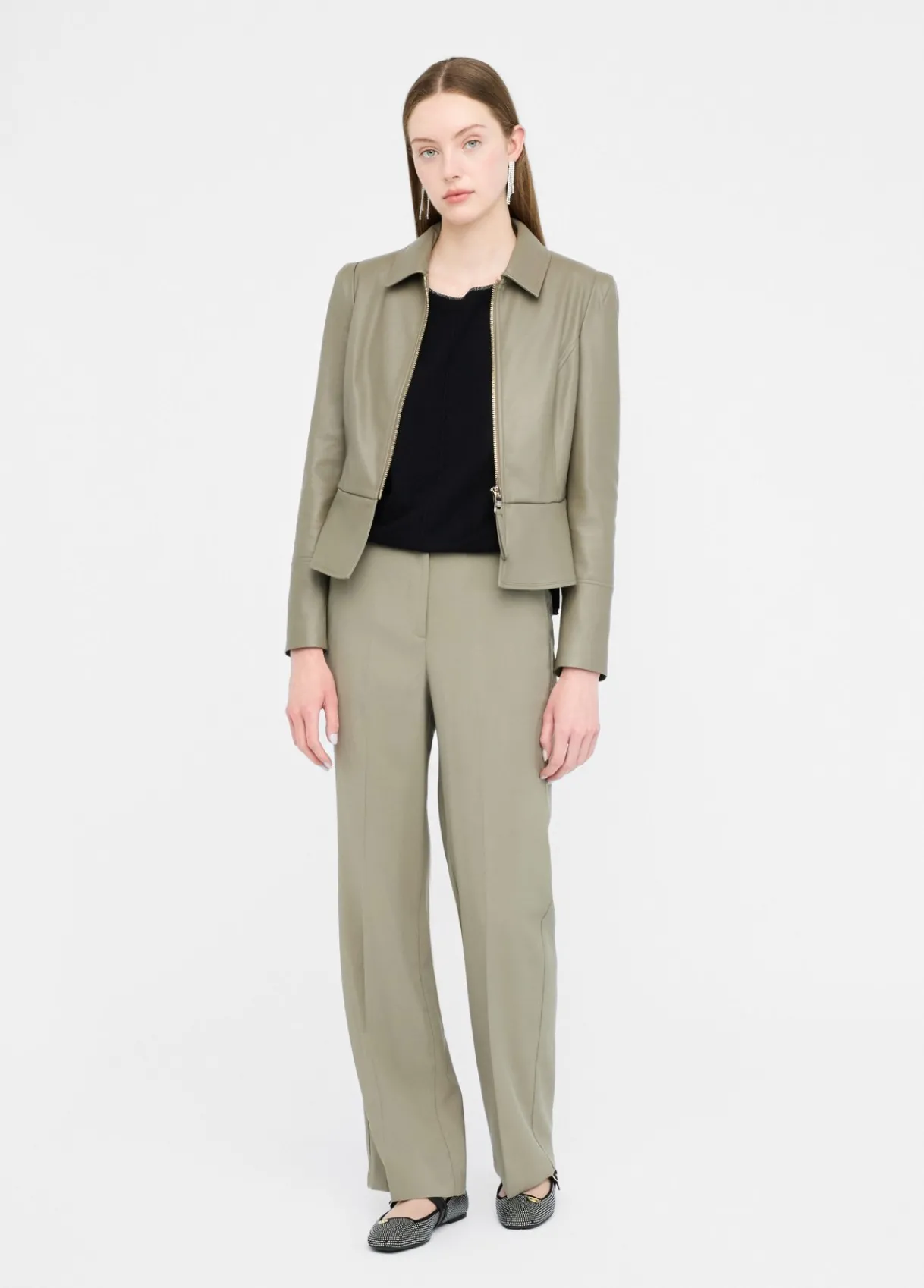 Liu Jo Pantalon droit en gabardine|Femme Pantalons
