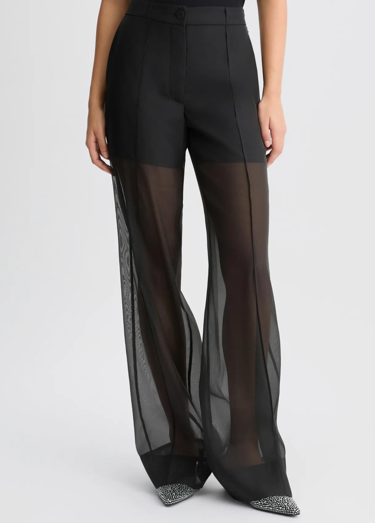 Liu Jo Pantalon droit en organza|Femme Pantalons|Tailleurs