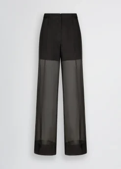 Liu Jo Pantalon droit en organza|Femme Pantalons|Tailleurs