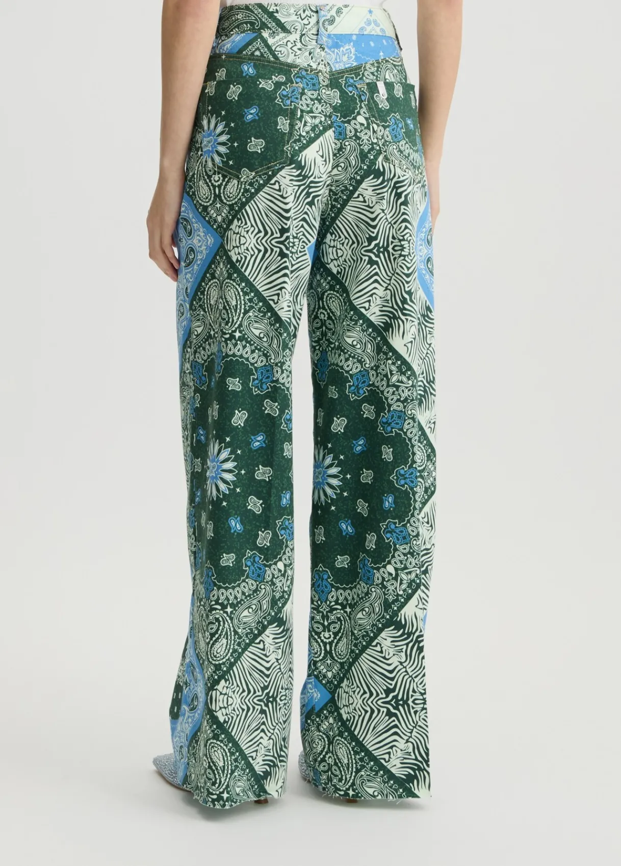 Liu Jo Pantalon en coton imprimé|Femme Pantalons|Tailleurs