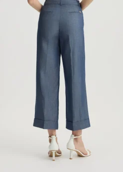 Liu Jo Pantalon en lin mélangé|Femme Pantalons|Tailleurs