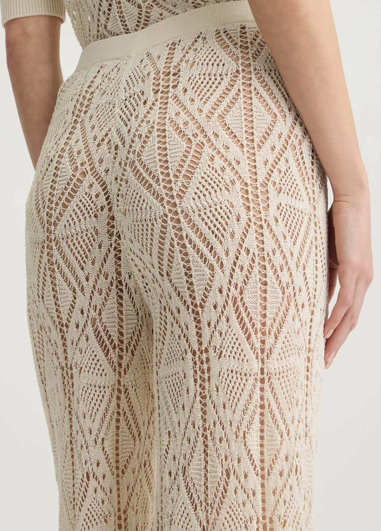 Liu Jo Pantalon en maille crochet|Femme Pantalons