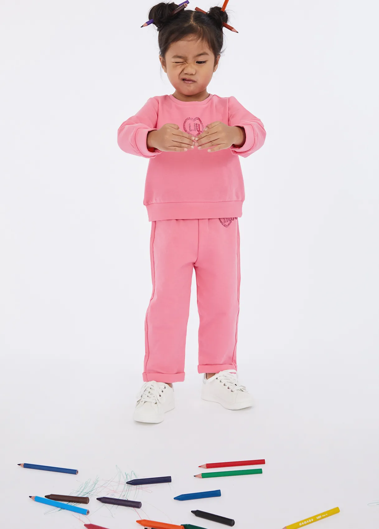 Liu Jo Pantalon en molleton de coton|Enfant Pantalons & Jupes