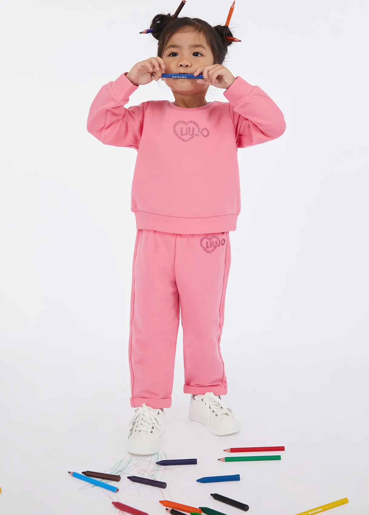 Liu Jo Pantalon en molleton de coton|Enfant Pantalons & Jupes