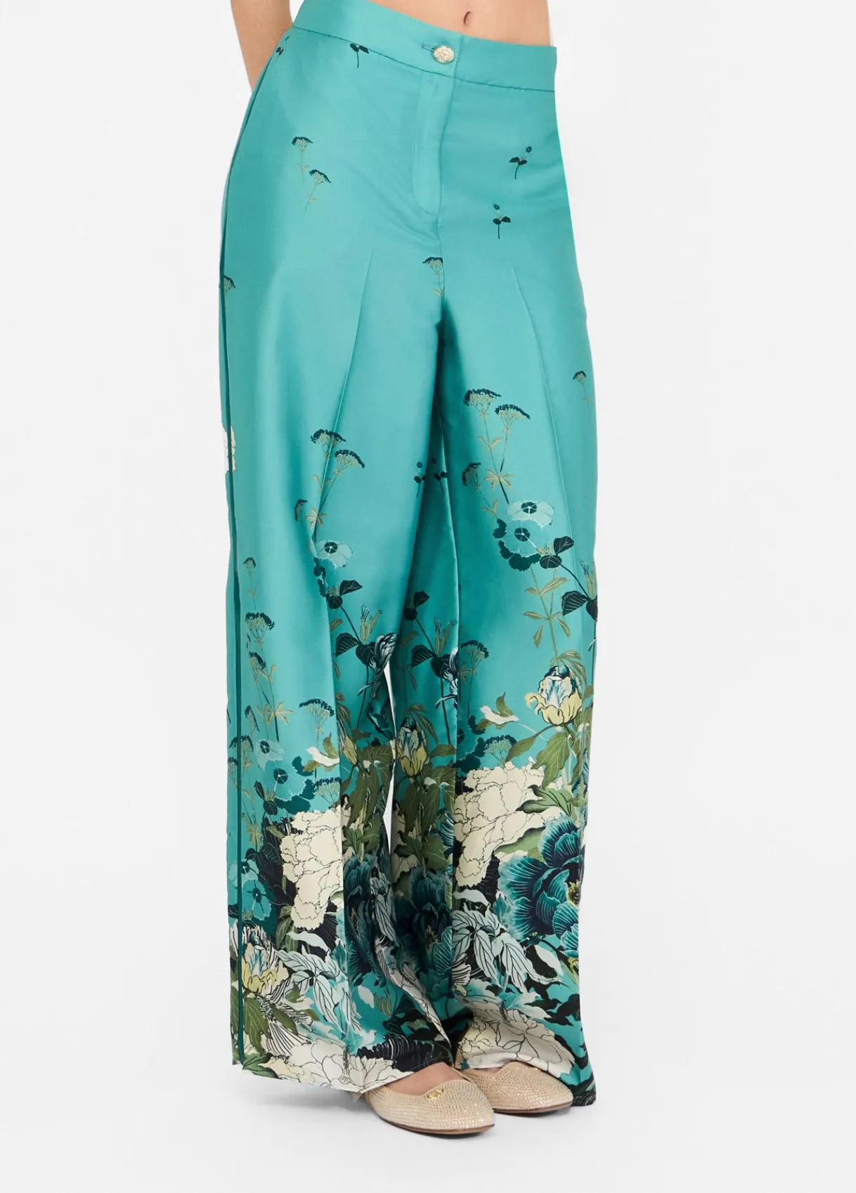 Liu Jo Pantalon en sergé imprimé|Femme Pantalons|Cérémonie