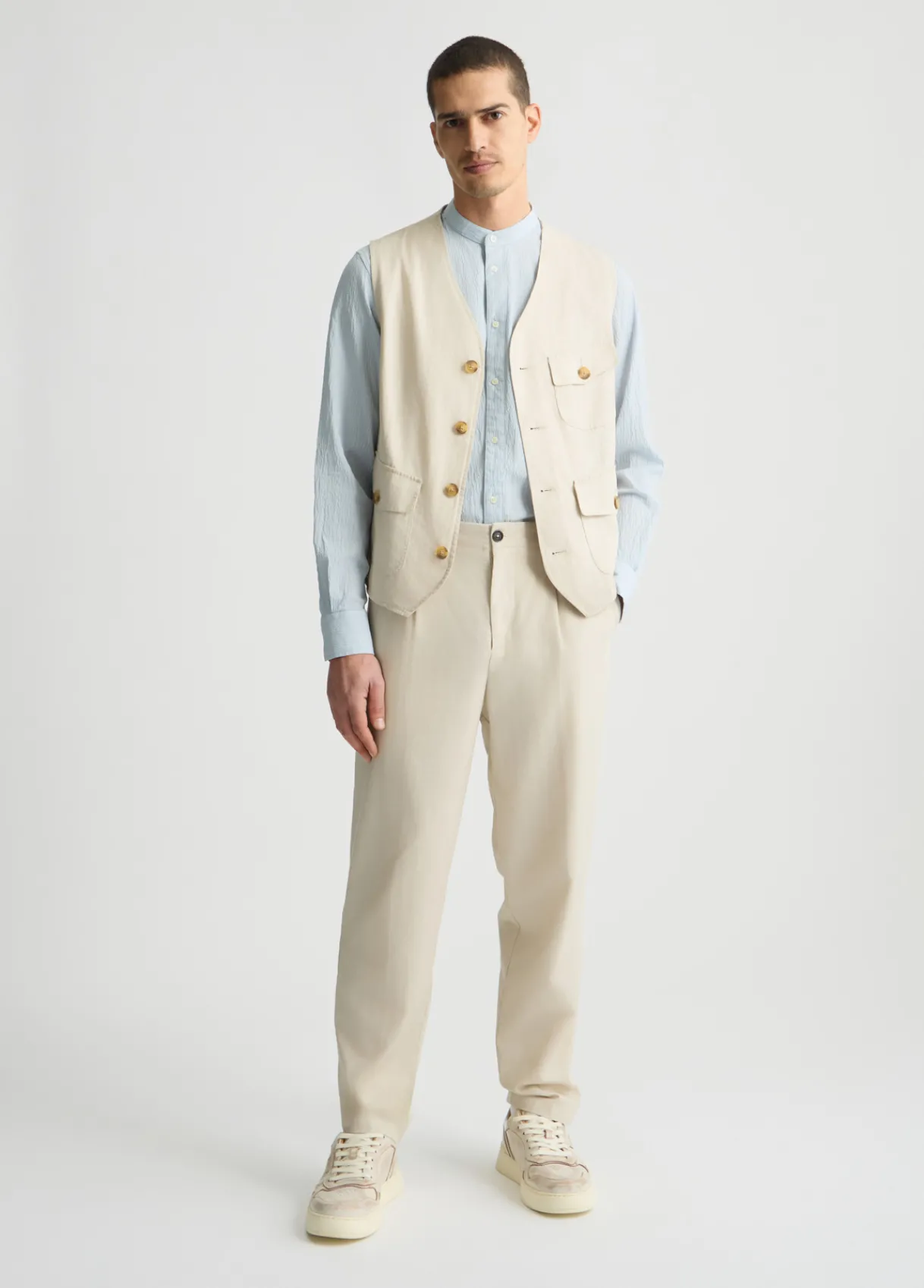 Liu Jo Pantalon jacquard en lin mélangé|Homme Pantalons