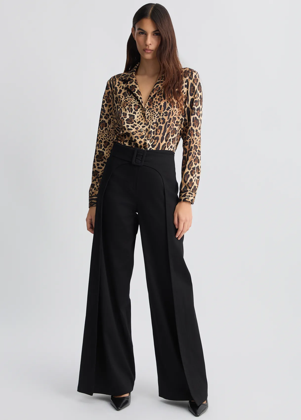 Liu Jo Pantalon large avec ceinture|Femme Pantalons