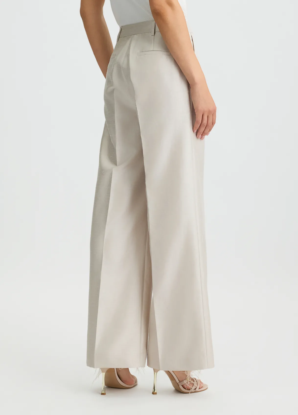 Liu Jo Pantalon long en shantung|Femme Pantalons|Cérémonie