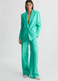 Liu Jo Pantalon long en shantung|Femme Pantalons|Tailleurs