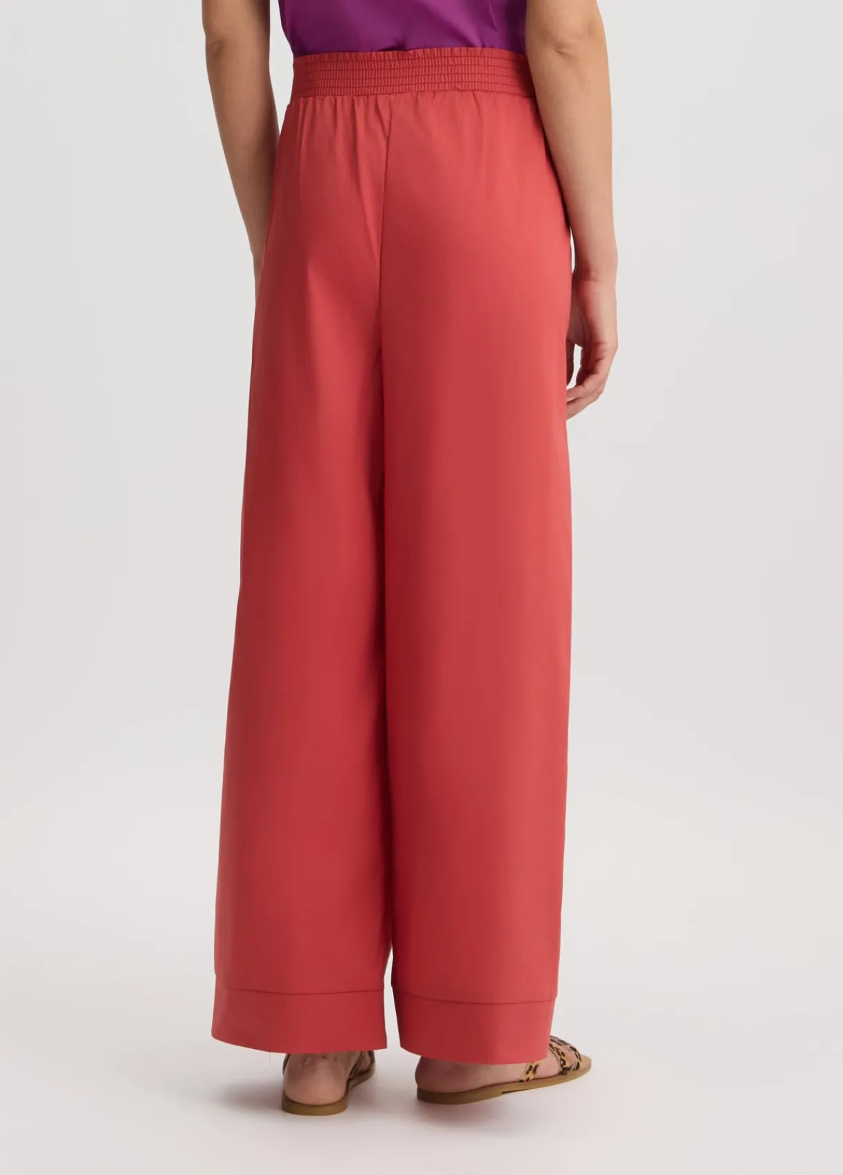 Liu Jo Pantalon palazzo en coton|Femme Mode Plage|Pantalons