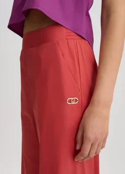 Liu Jo Pantalon palazzo en coton|Femme Mode Plage|Pantalons