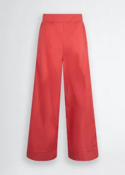Liu Jo Pantalon palazzo en coton|Femme Mode Plage|Pantalons