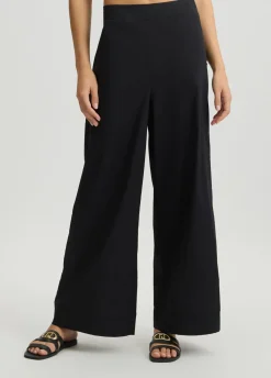 Liu Jo Pantalon palazzo en coton|Femme Mode Plage|Pantalons