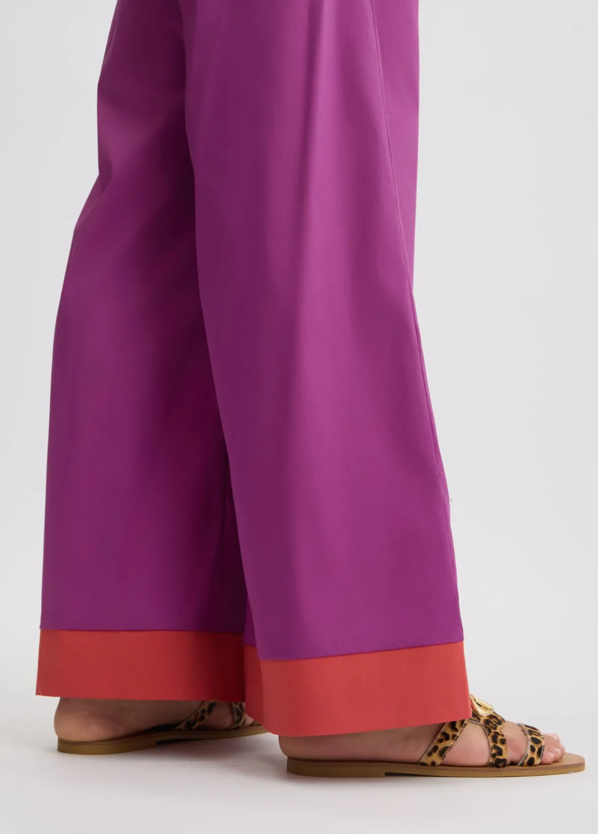 Liu Jo Pantalon palazzo en coton|Femme Mode Plage|Pantalons