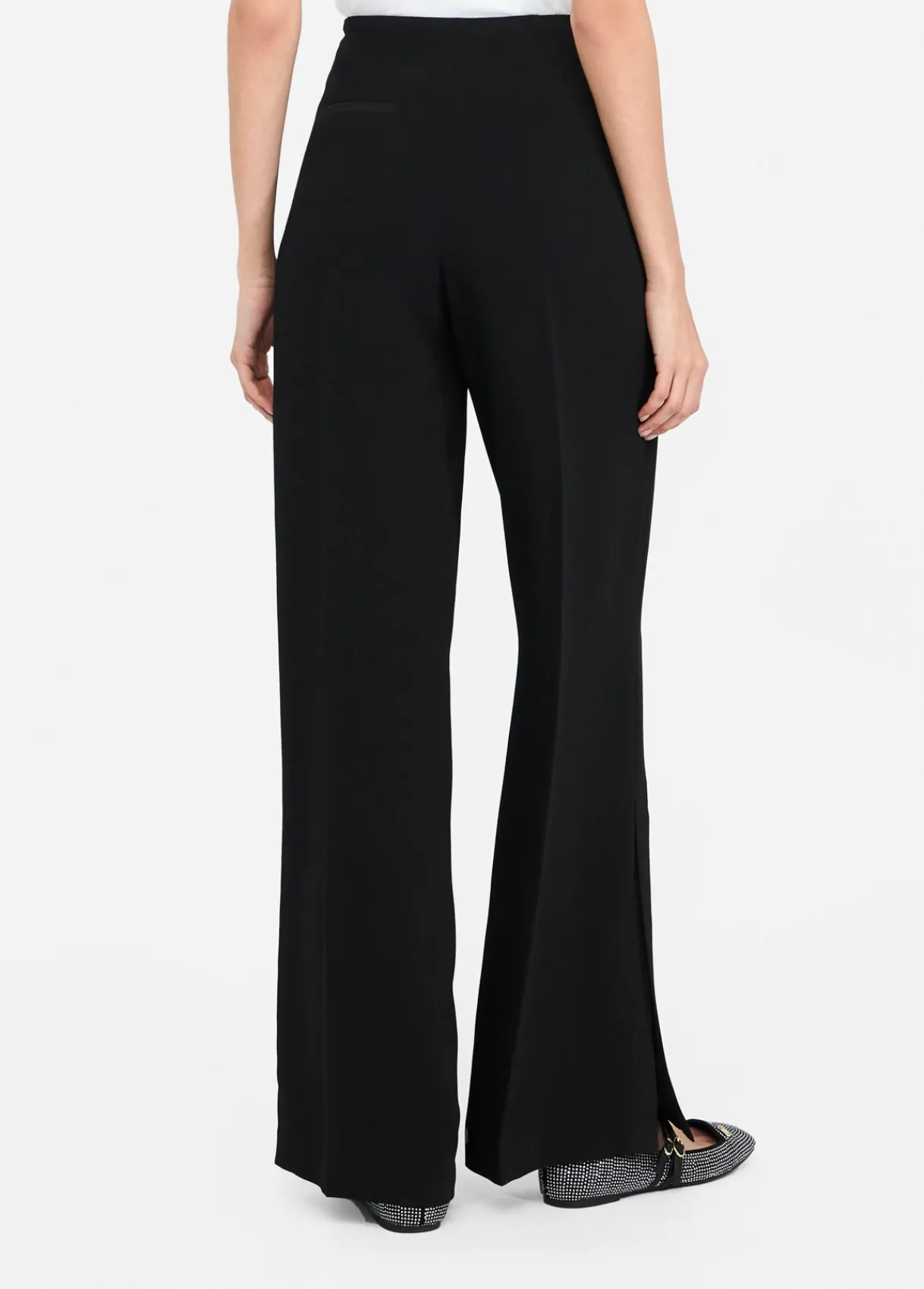 Liu Jo Pantalon palazzo en envers satin|Femme Pantalons|Tailleurs