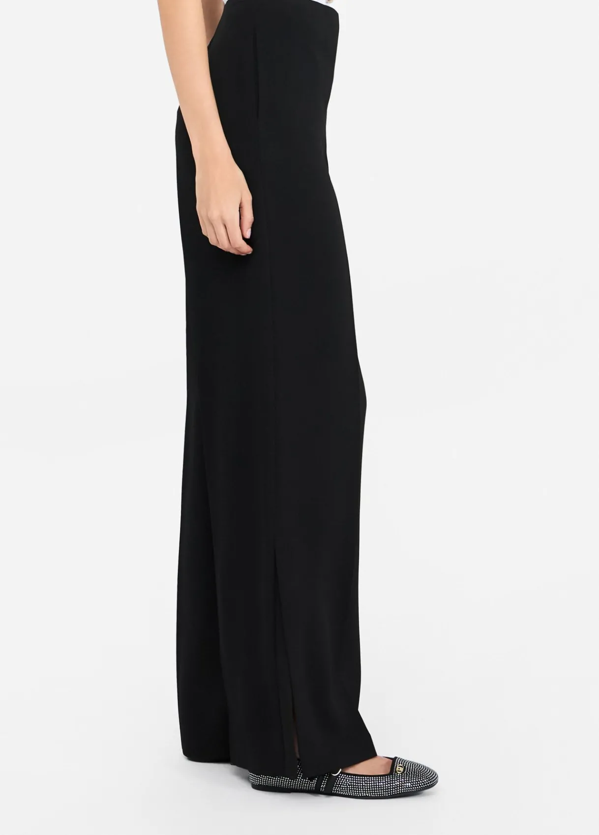 Liu Jo Pantalon palazzo en envers satin|Femme Pantalons|Tailleurs