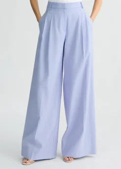 Liu Jo Pantalon palazzo en lin et coton|Femme Pantalons|Tailleurs