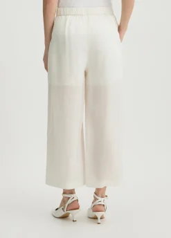 Liu Jo Pantalon palazzo en ramie|Femme Pantalons