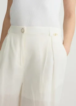 Liu Jo Pantalon palazzo en ramie|Femme Pantalons