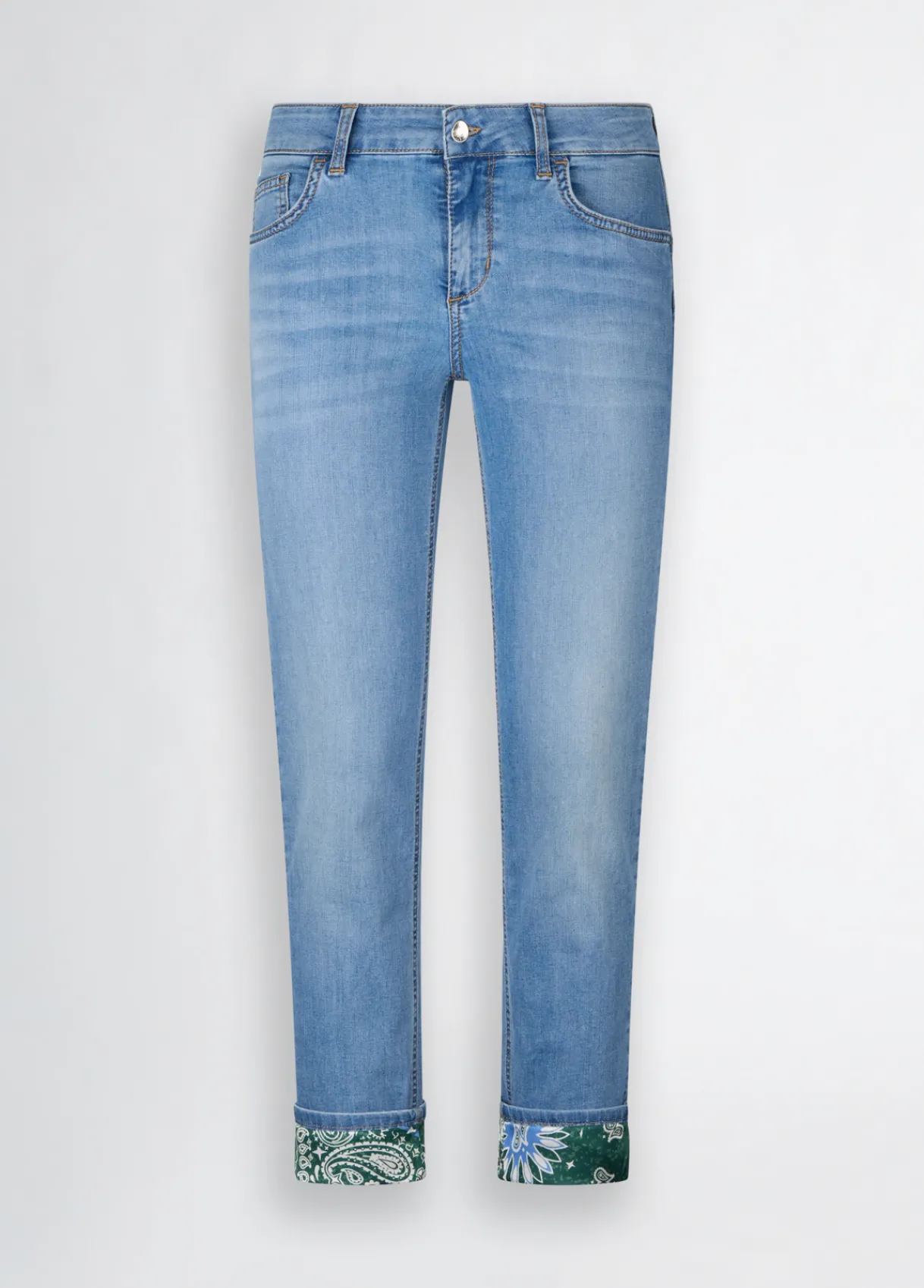 Liu Jo Pantalon skinny cropped avec revers bandana|Femme Jeans Skinny