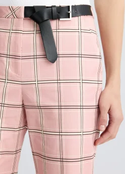 Liu Jo Pantalon évasé à carreaux|Femme Pantalons|Tailleurs