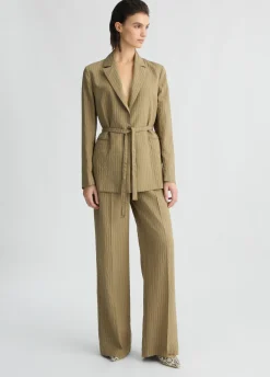 Liu Jo Pantalon évasé à rayures|Femme Pantalons|Tailleurs