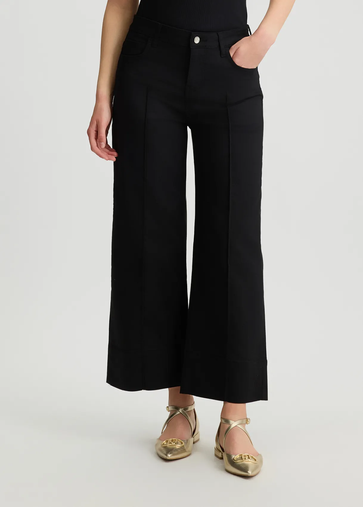 Liu Jo Pantalon évasé à taille haute|Femme Pantalons