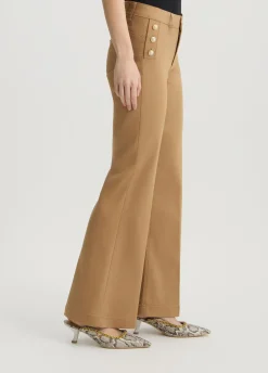 Liu Jo Pantalon évasé avec boutons|Femme Pantalons