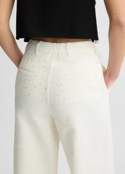 Liu Jo Pantalon évasé avec strass|Femme Pantalons