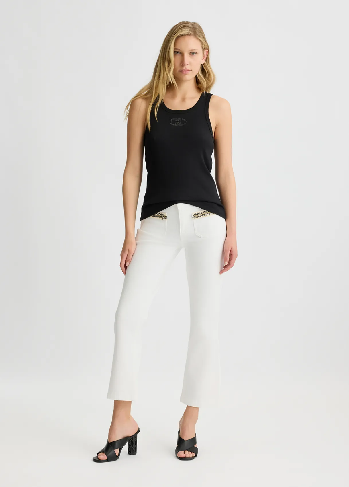 Liu Jo Pantalon évasé cropped|Femme Pantalons