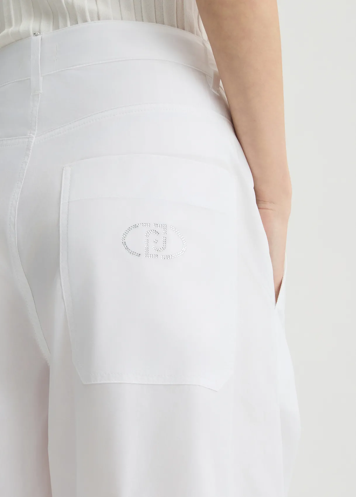 Liu Jo Pantalon évasé en coton|Femme Pantalons
