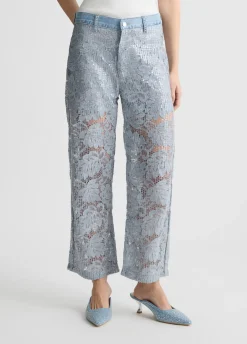 Liu Jo Pantalon évasé en dentelle|Femme Pantalons