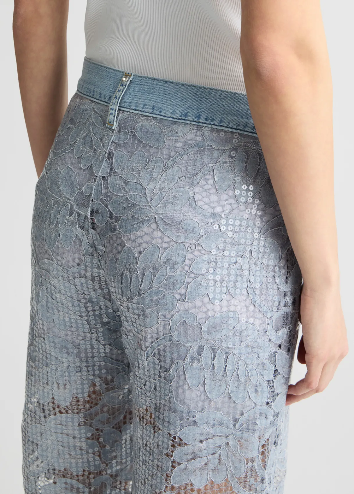 Liu Jo Pantalon évasé en dentelle|Femme Pantalons