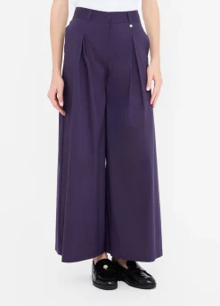 Liu Jo Pantalon évasé en popeline|Femme Pantalons