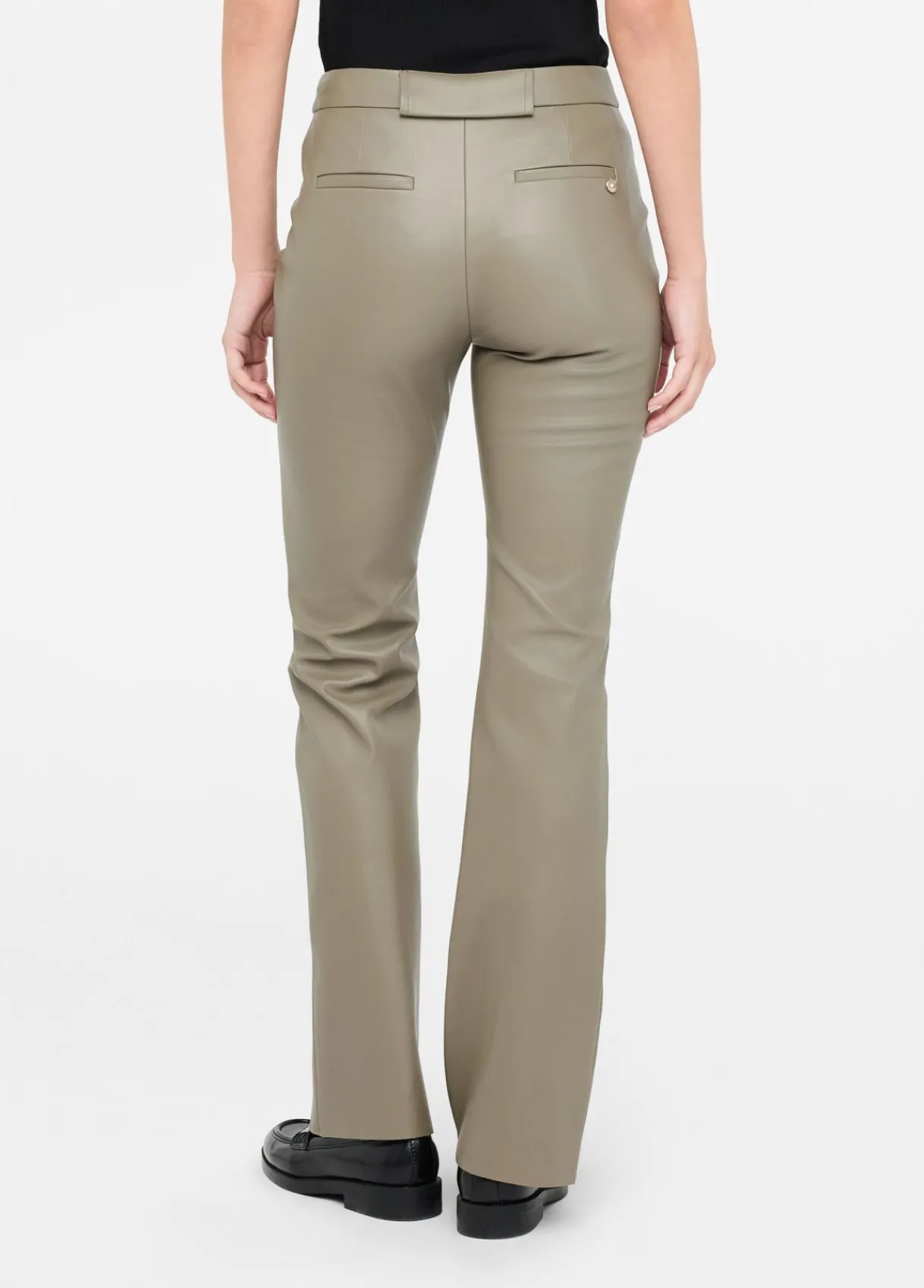 Liu Jo Pantalon évasé en tissu enduit|Femme Pantalons
