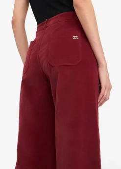 Liu Jo Pantalon évasé en velours|Femme Pantalons