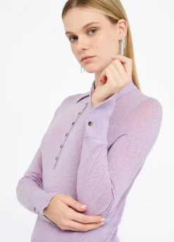 Liu Jo Polo en coton et cachemire|Femme Mailles