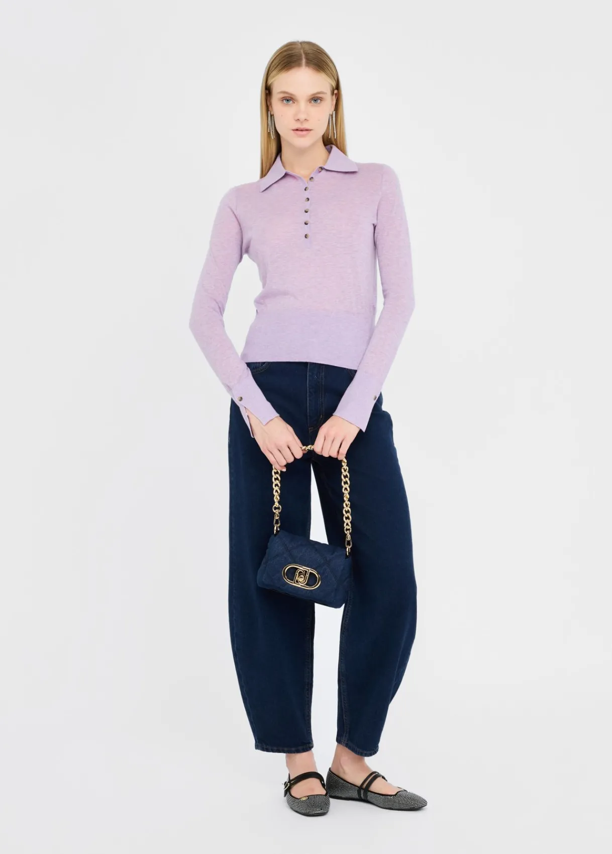 Liu Jo Polo en coton et cachemire|Femme Mailles