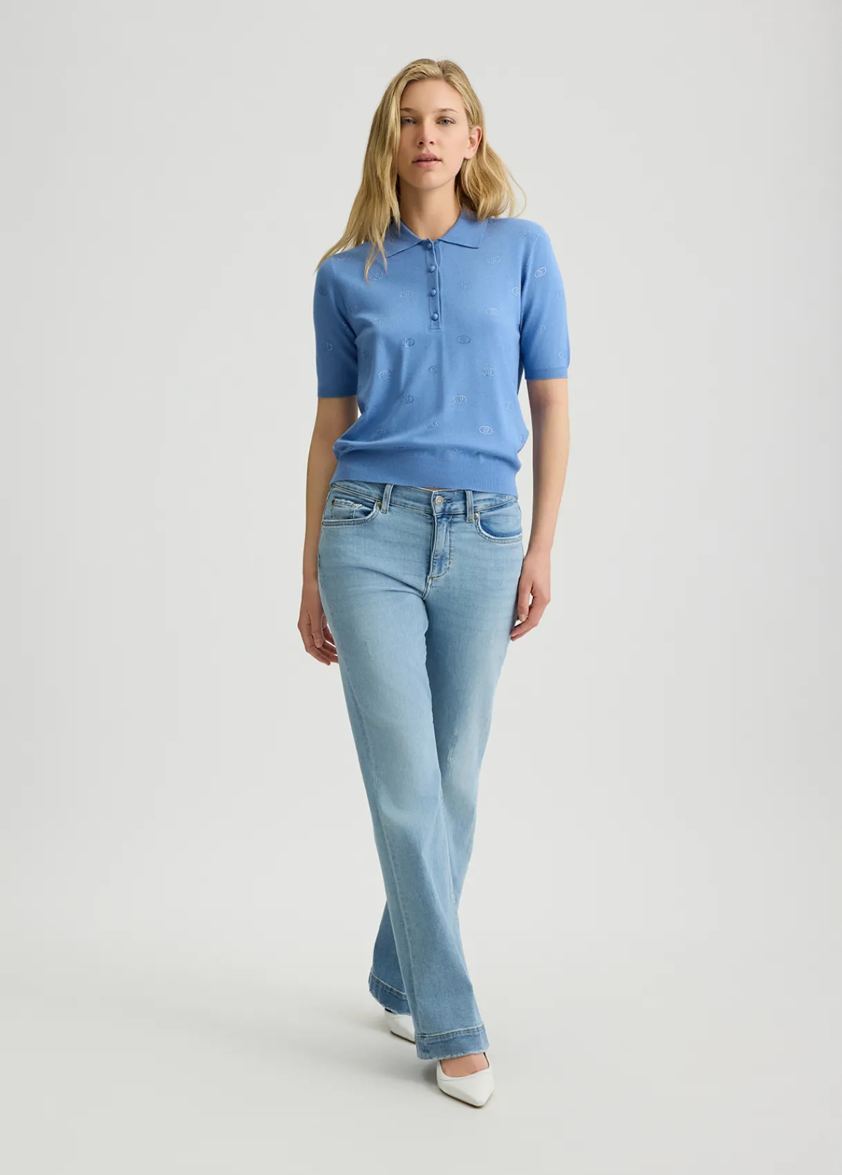 Liu Jo Polo en maille avec strass|Femme Mailles