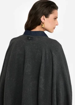 Liu Jo Poncho à logo et franges|Femme Manteaux