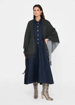 Liu Jo Poncho à logo et franges|Femme Manteaux
