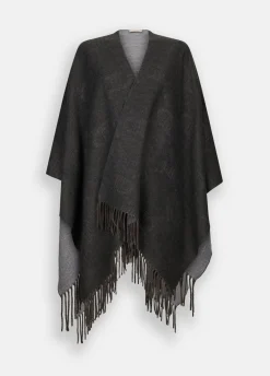 Liu Jo Poncho à logo et franges|Femme Manteaux