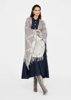 Liu Jo Poncho à logo et franges|Femme Manteaux