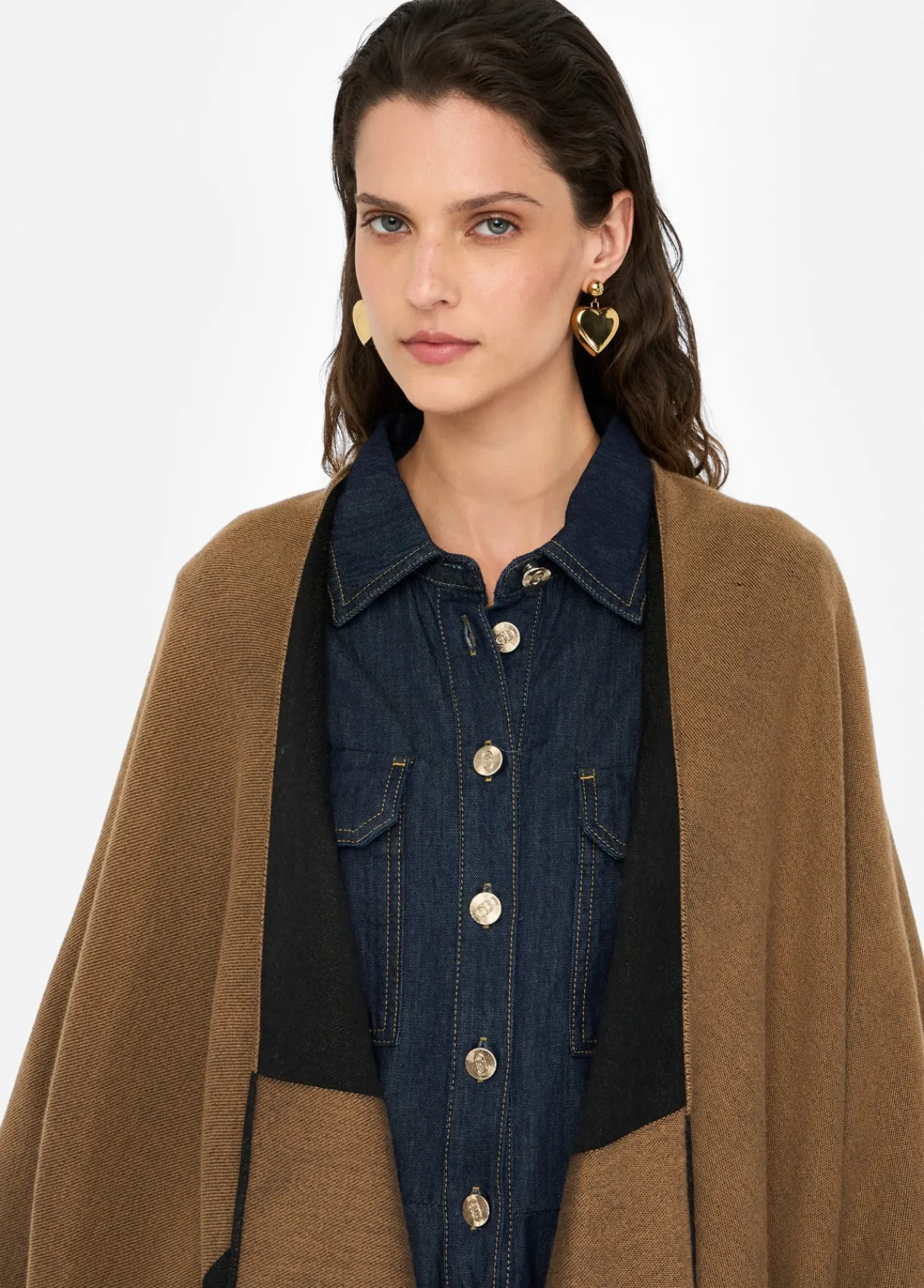Liu Jo Poncho à logo et franges|Femme Manteaux