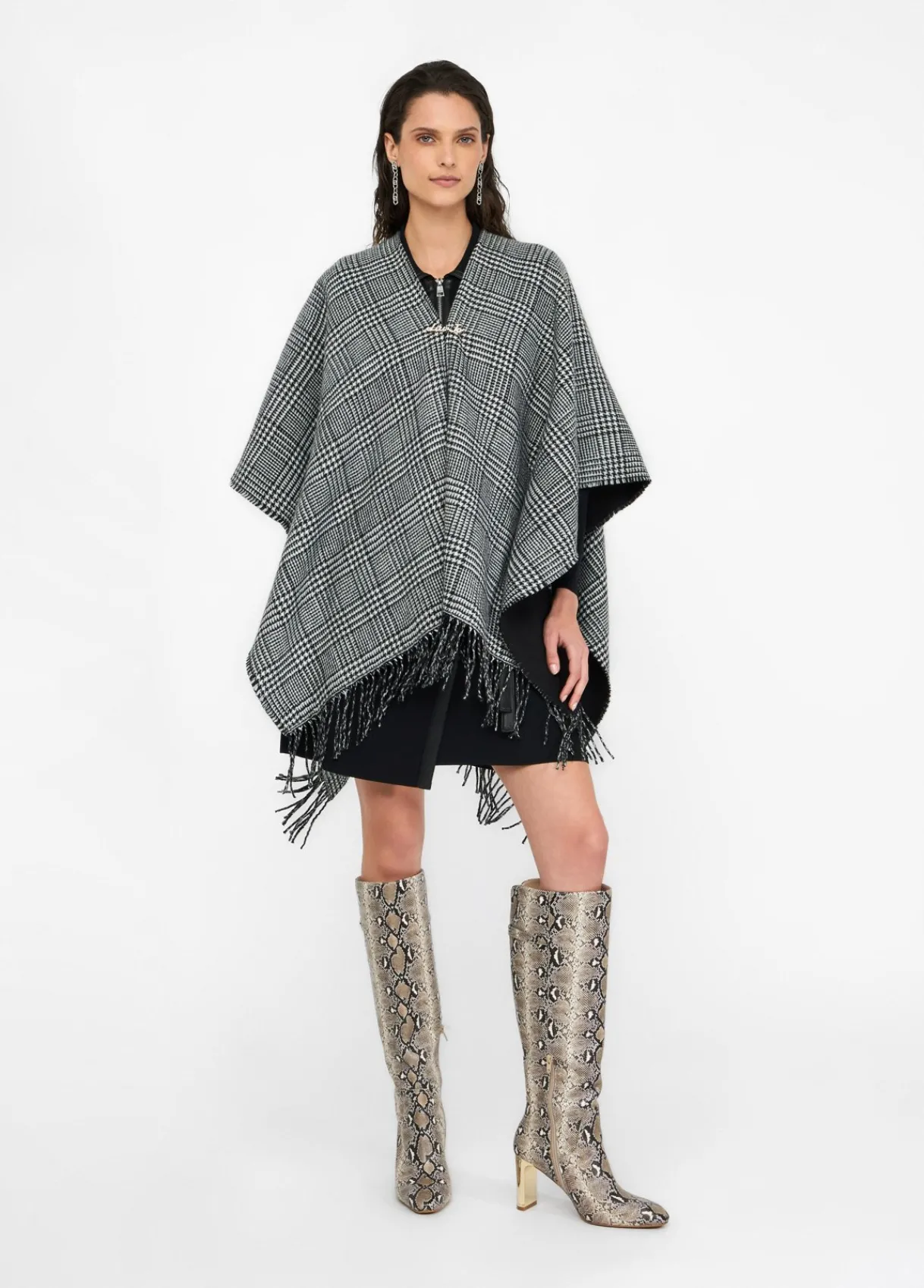 Liu Jo Poncho prince-de-galles|Femme Manteaux