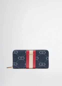 Liu Jo Portefeuille zippé tout autour jacquard|Femme Portefeuilles